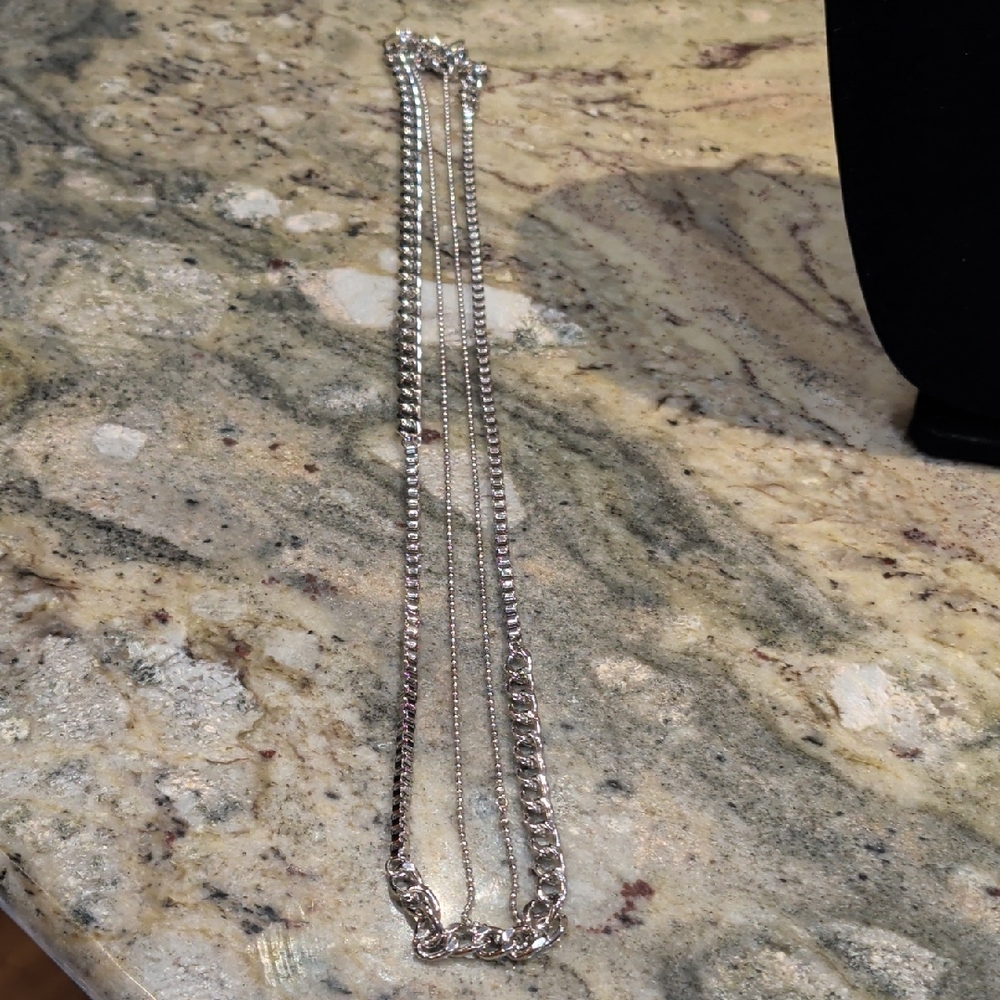 ViVI Silver Multi-Chain Necklace